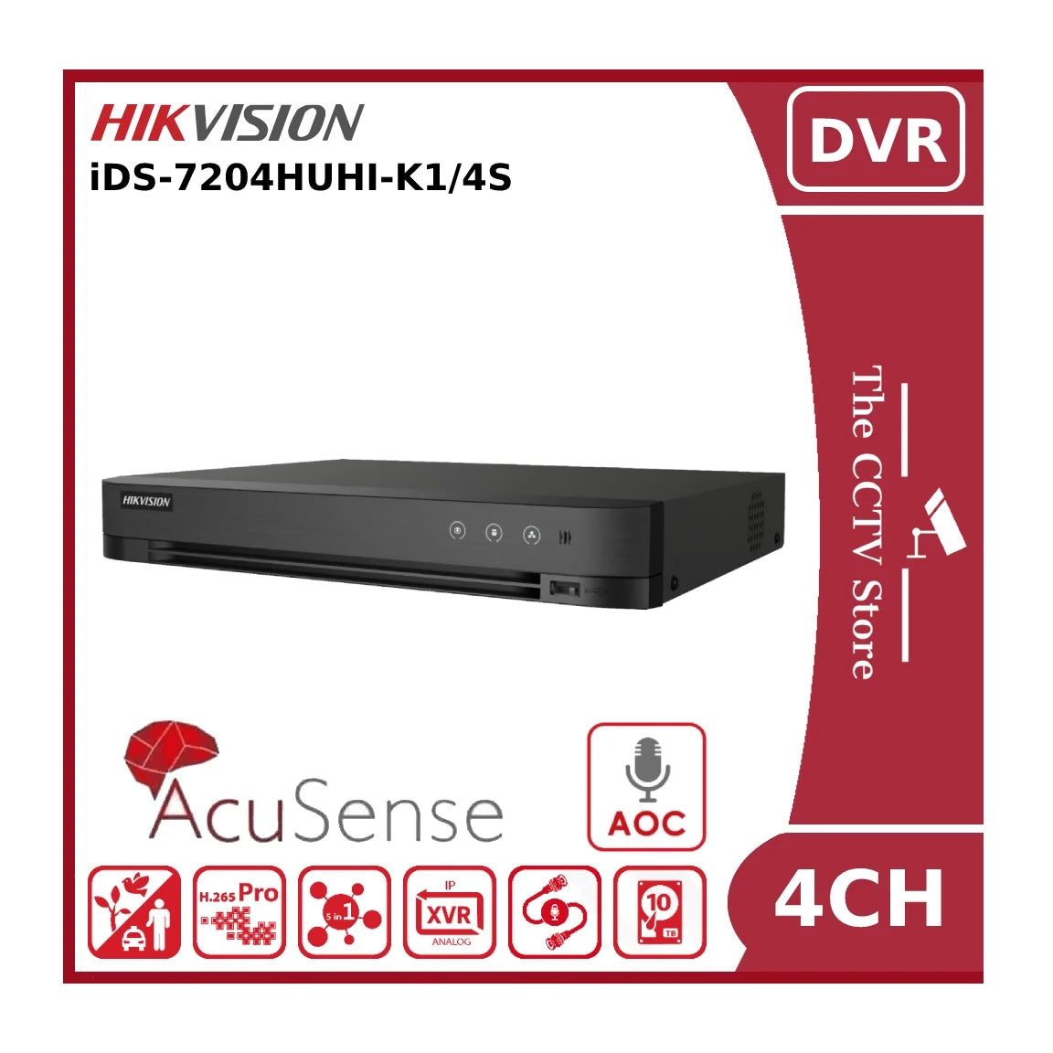 hikvision 8mp ids 7204huhi k1/4s 4 channel turbo hd acusense aoc 4k lite dvr **eol** hikvision 8mp ids 7204huhi k1/4s 4 channel turbo hd acusense aoc 4k lite dvr **eol**