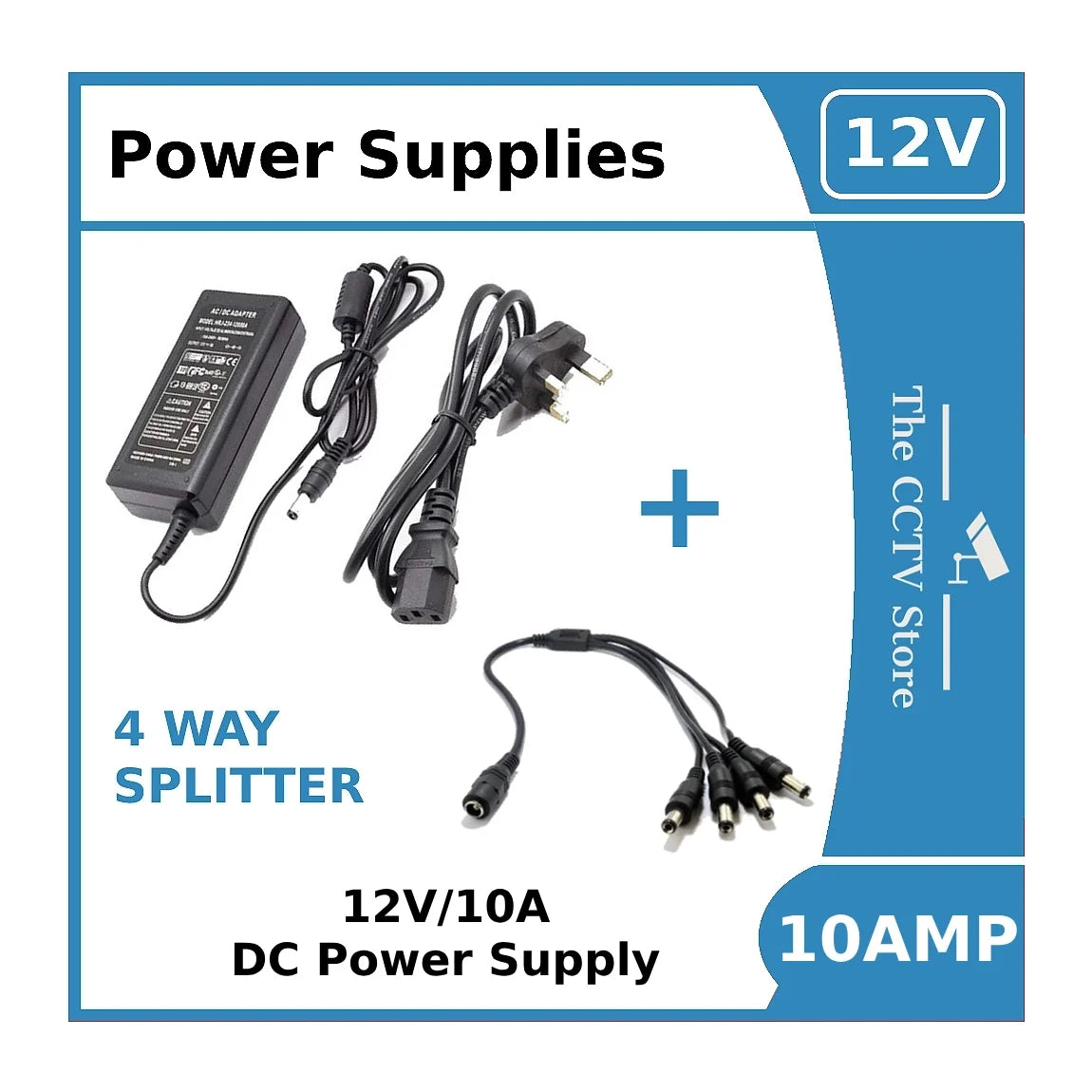 power supply 12v/10a for colorvu cctv cameras 12vdc power supply 10amp + splitter option power supply 12v/10a for colorvu cctv cameras 12vdc power supply 10amp + splitter option