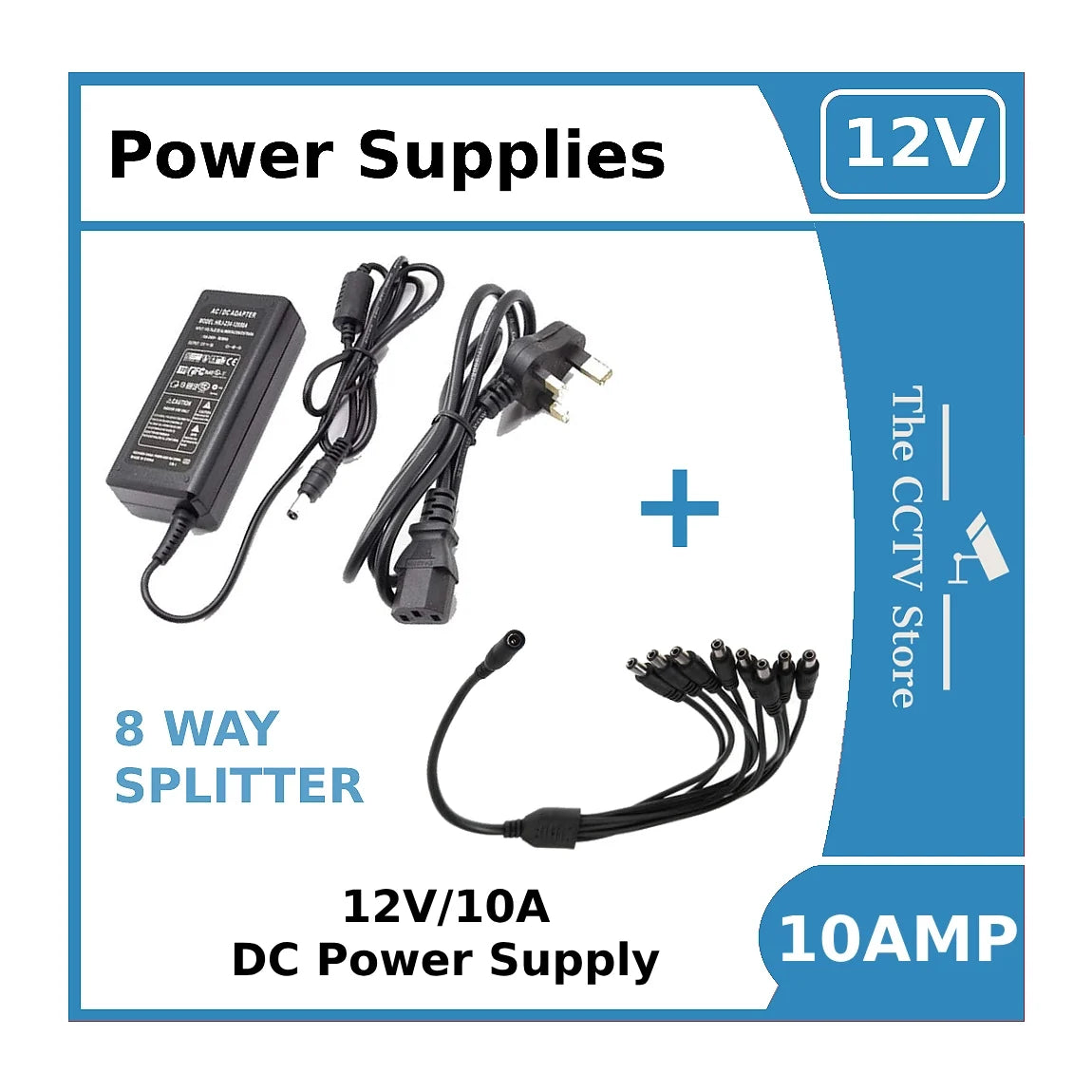 power supply 12v/10a for colorvu cctv cameras 12vdc power supply 10amp + splitter option power supply 12v/10a for colorvu cctv cameras 12vdc power supply 10amp + splitter option