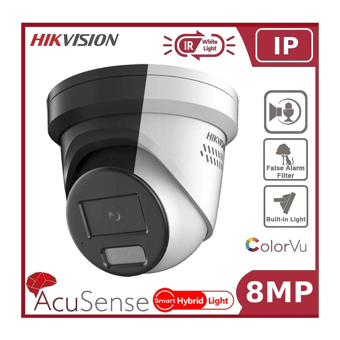 8mp hikvision ds 2cd2387g2h lisu/sl 4k smart hybrid colorvu and ir acusense turret camera, 2 way talk 2.8mm offer 8mp hikvision ds 2cd2387g2h lisu/sl 4k smart hybrid colorvu and ir acusense turret camera, 2 way talk 2.8mm offer