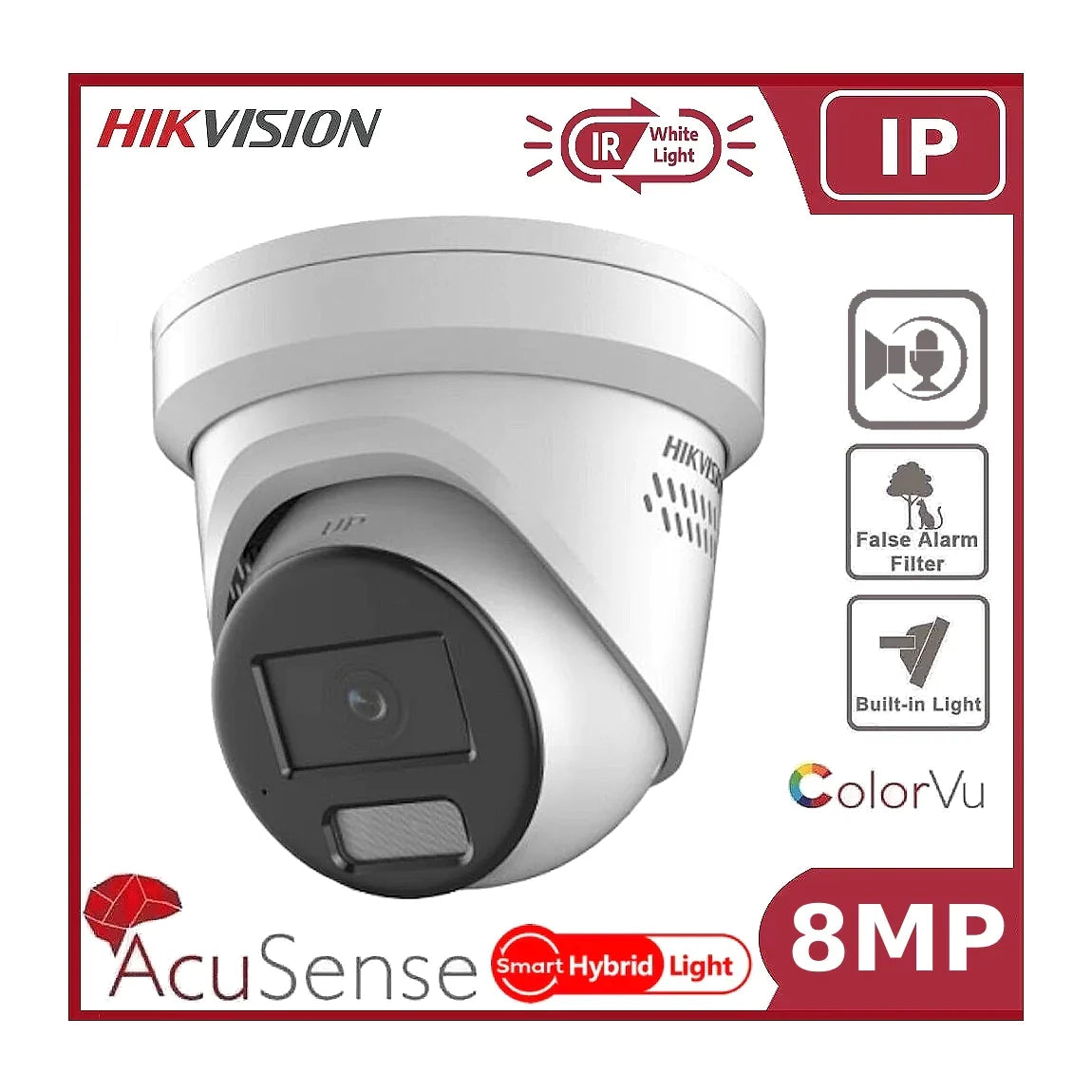 8mp hikvision ds 2cd2387g2h lisu/sl 4k smart hybrid colorvu and ir acusense turret camera, 2 way talk 2.8mm offer 8mp hikvision ds 2cd2387g2h lisu/sl 4k smart hybrid colorvu and ir acusense turret camera, 2 way talk 2.8mm offer