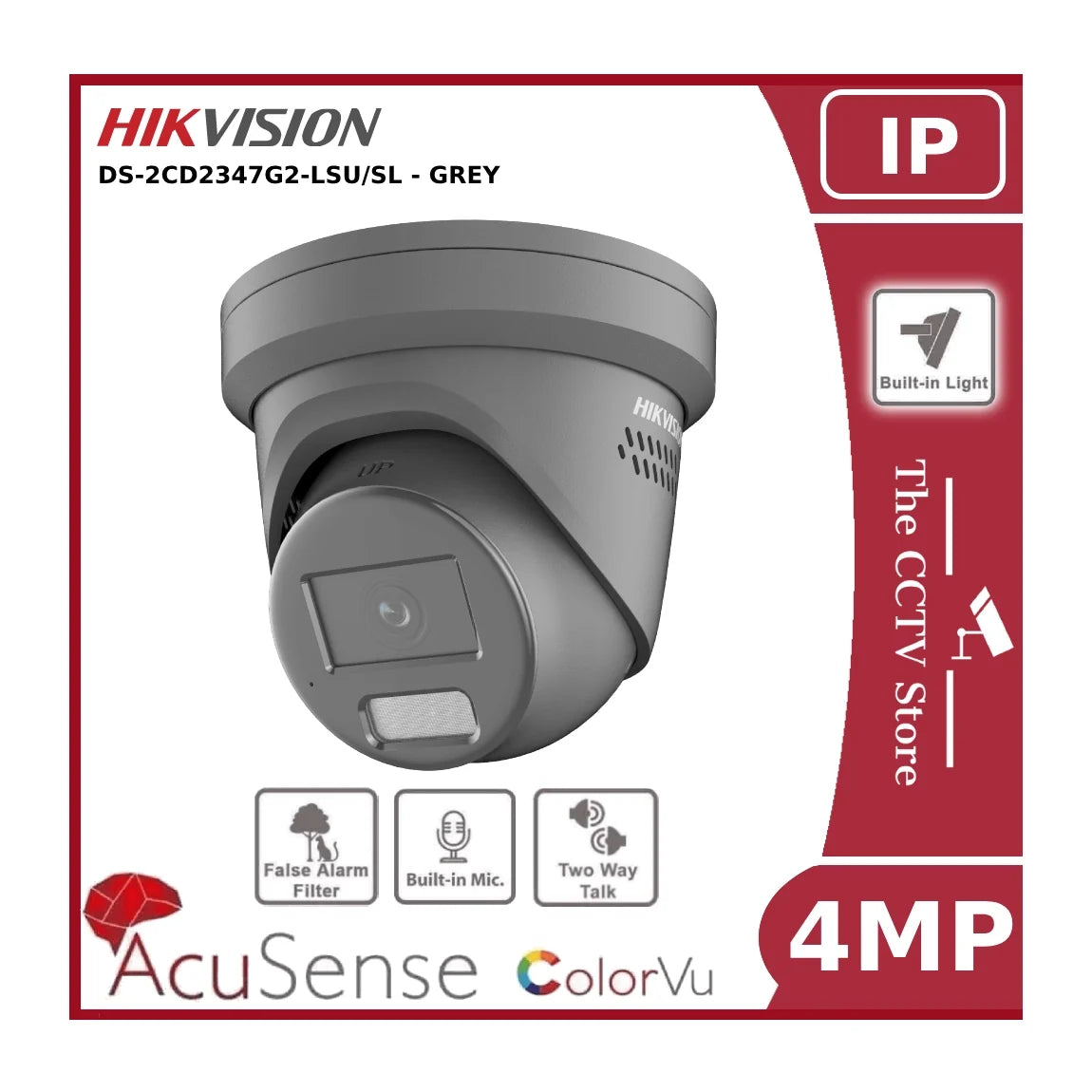 4mp ds 2cd2347g2 lsu/sl colorvu turret network camera with mic & speaker two way audio 2.8mm grey eol 4mp ds 2cd2347g2 lsu/sl colorvu turret network camera with mic & speaker two way audio 2.8mm grey eol