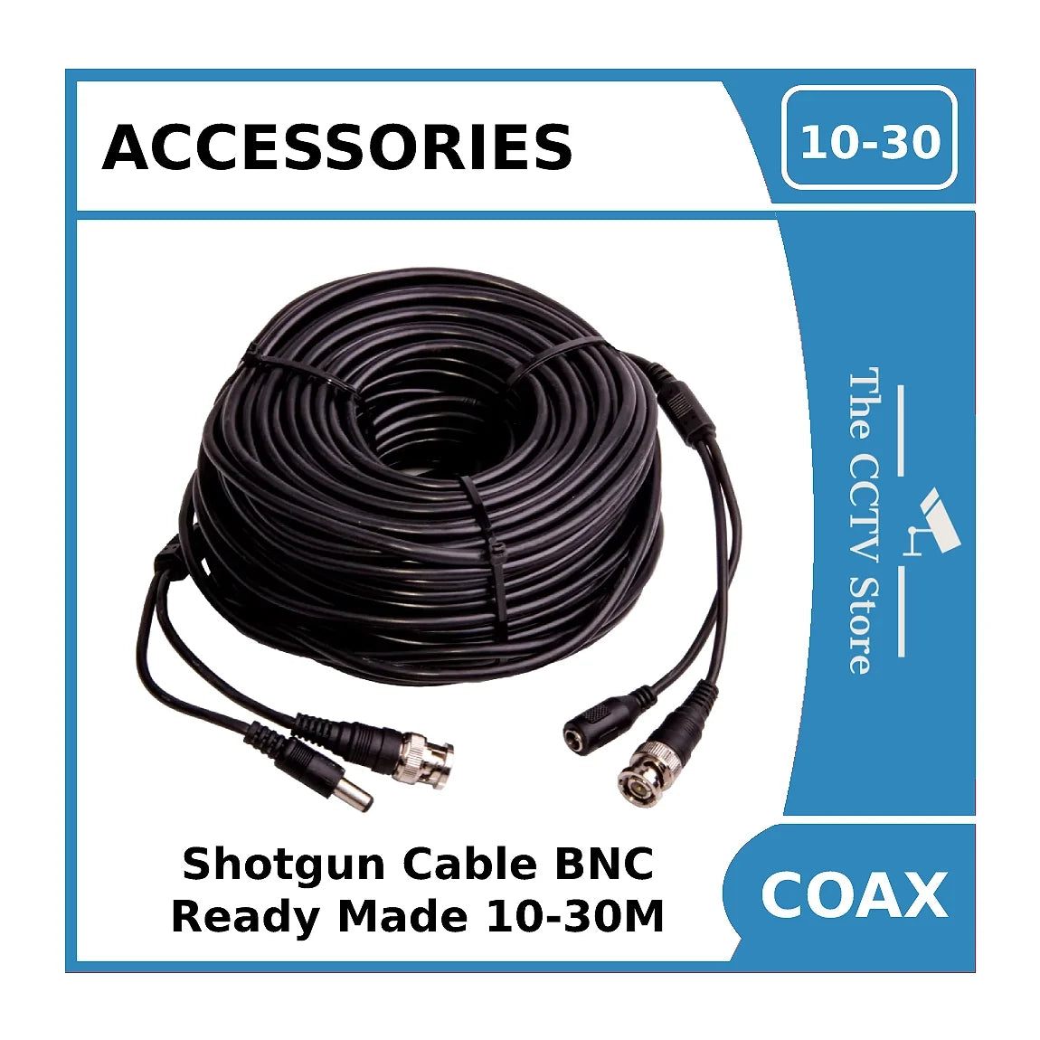 coaxial shotgun cctv cable with bnc and dc jack connectors ready made 10 30m coaxial shotgun cctv cable with bnc and dc jack connectors ready made 10 30m