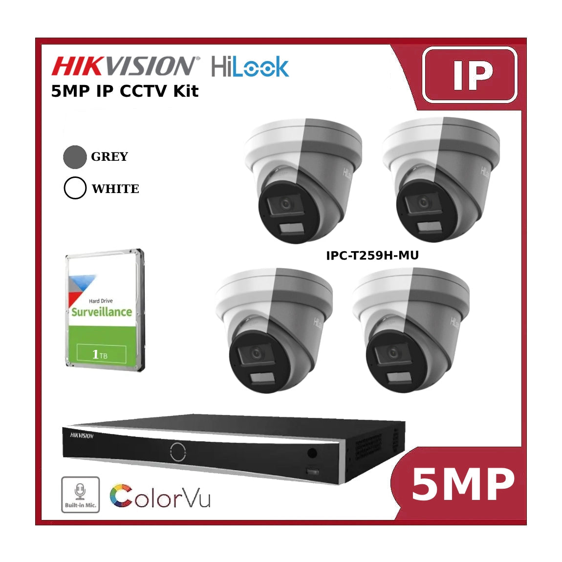 hikvision hilook 5mp 4ch ip colorvu kit with 4ch hikvision nvr and 1tb hdd hikvision hilook 5mp 4ch ip colorvu kit with 4ch hikvision nvr and 1tb hdd