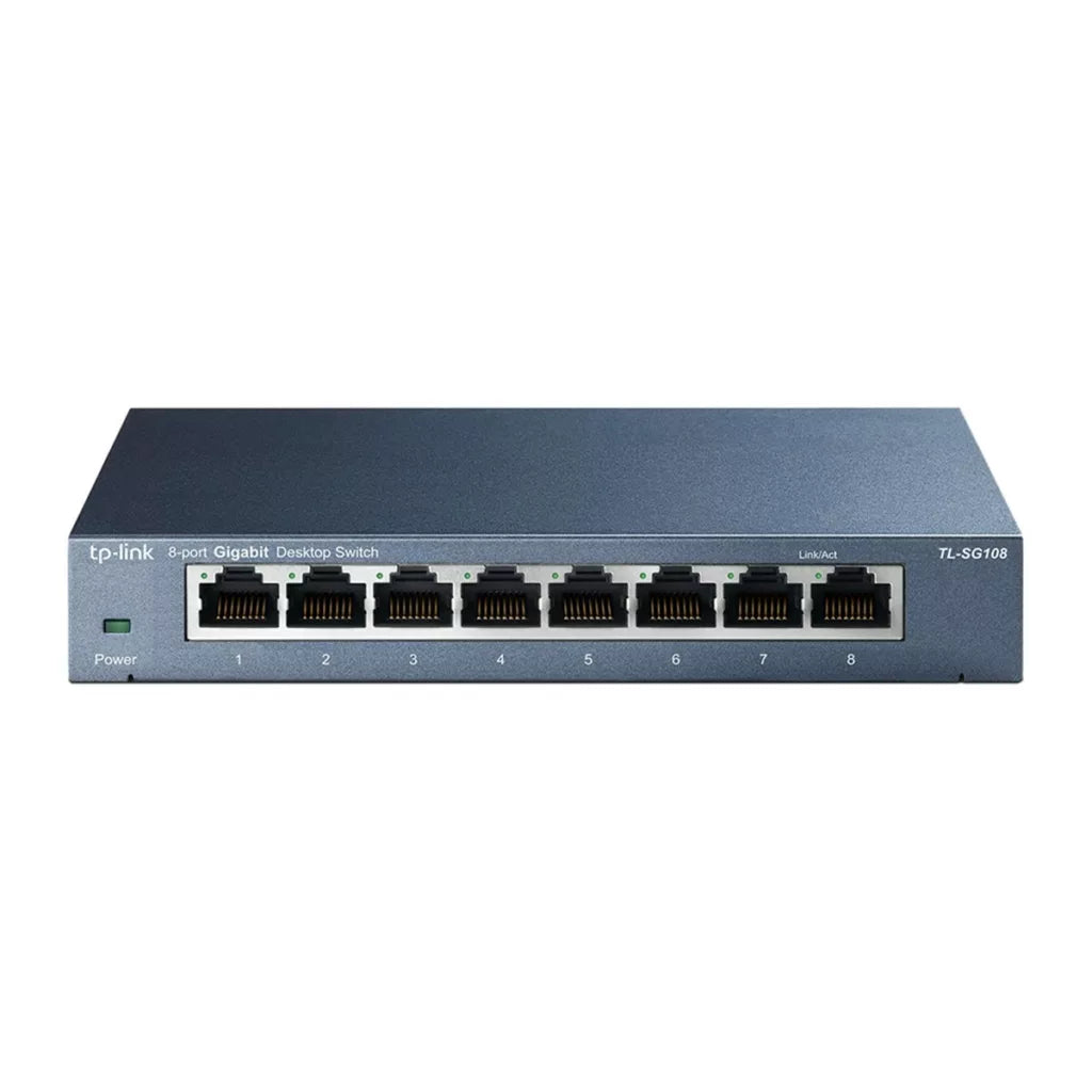 tp link tl sg108 8 port gigabit desktop switch steel case tp link tl sg108 8 port gigabit desktop switch steel case