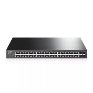 tp link t1600g 52ps jetstream 48 port gigabit smart poe+ switch with 4 sfp slots