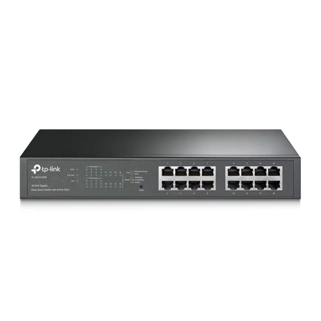 tp link tl sg1016pe 16 port gigabit easy smart switch with 8 port poe+ tp link tl sg1016pe 16 port gigabit easy smart switch with 8 port poe+