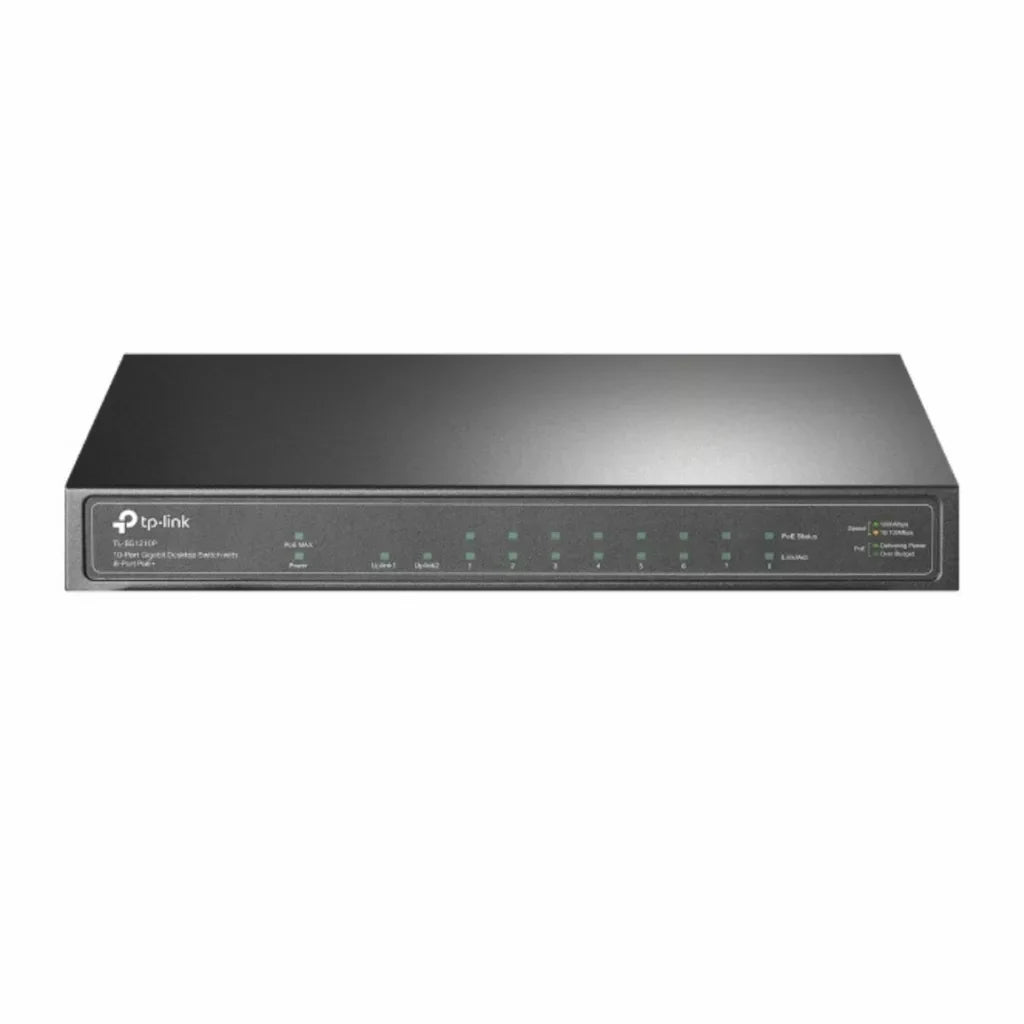 tp link tl sg1210p 10 port gigabit desktop switch with 8 port poe+ tp link tl sg1210p 10 port gigabit desktop switch with 8 port poe+