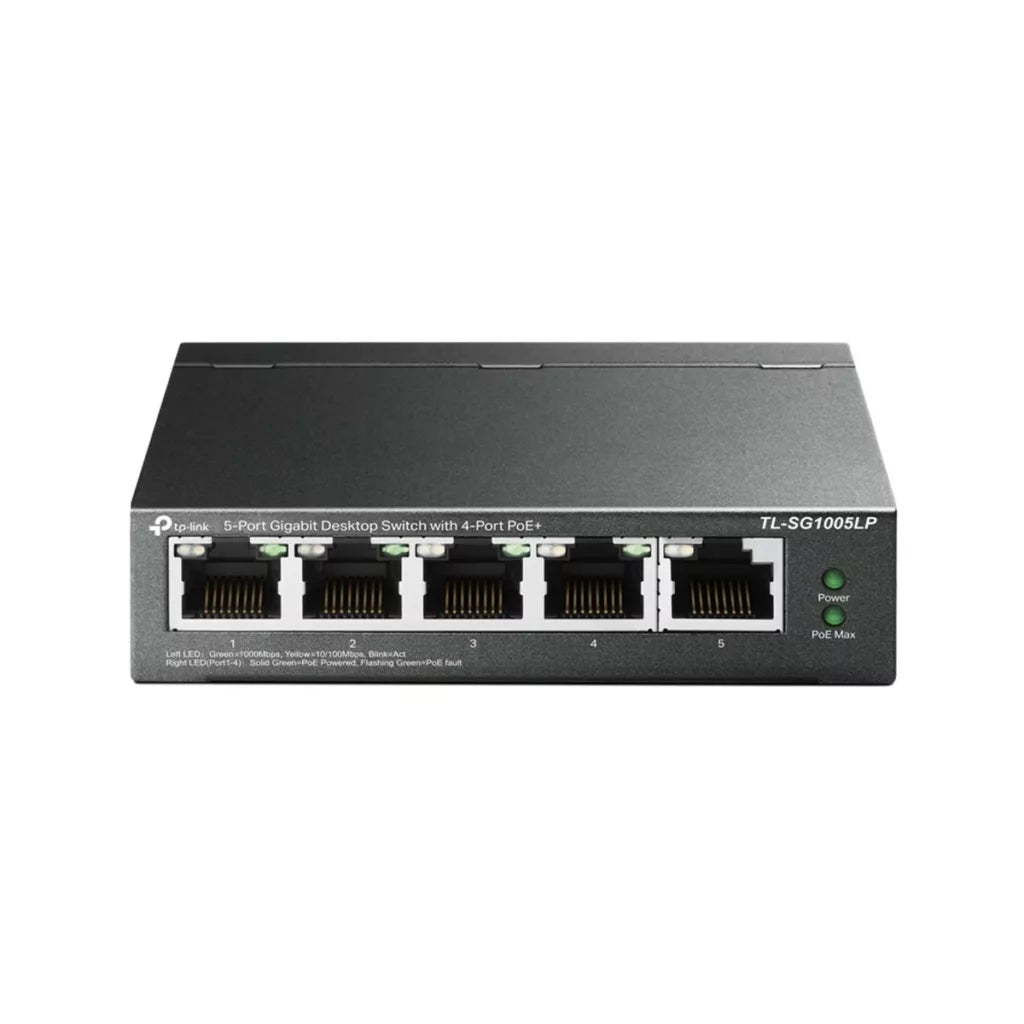 tp link tl sg1005lp 5 port gigabit poe switch – 4 port poe+ for easy device powering tp link tl sg1005lp 5 port gigabit poe switch – 4 port poe+ for easy device powering