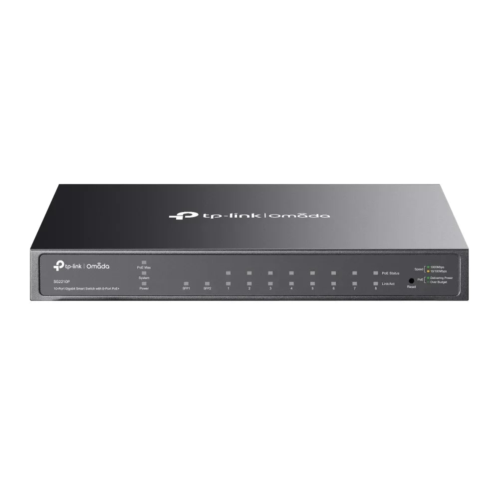 tp link sg2210p omada 10 port gigabit smart switch with 8 port poe+ tp link sg2210p omada 10 port gigabit smart switch with 8 port poe+