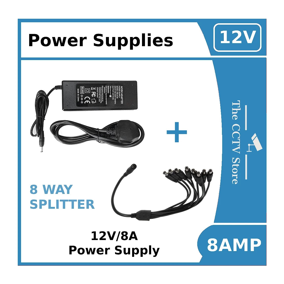 power supply 12v/8a for colorvu cctv cameras 12vdc power supply 8amp power supply 12v/8a for colorvu cctv cameras 12vdc power supply 8amp