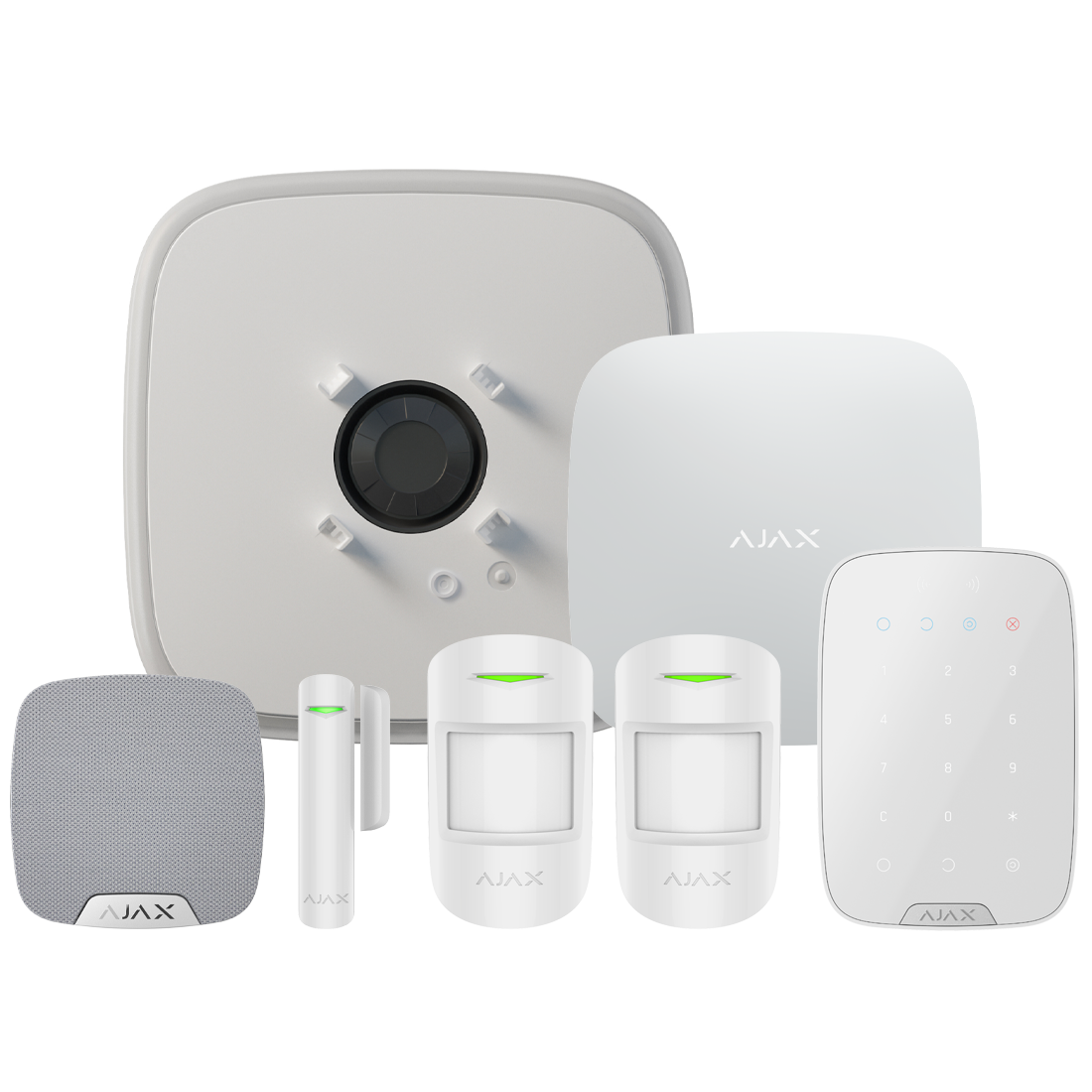 ajax 109844/109843 superior wireless alarm kit 21 white "nr" ajax 109844/109843 superior wireless alarm kit 21 white "nr"