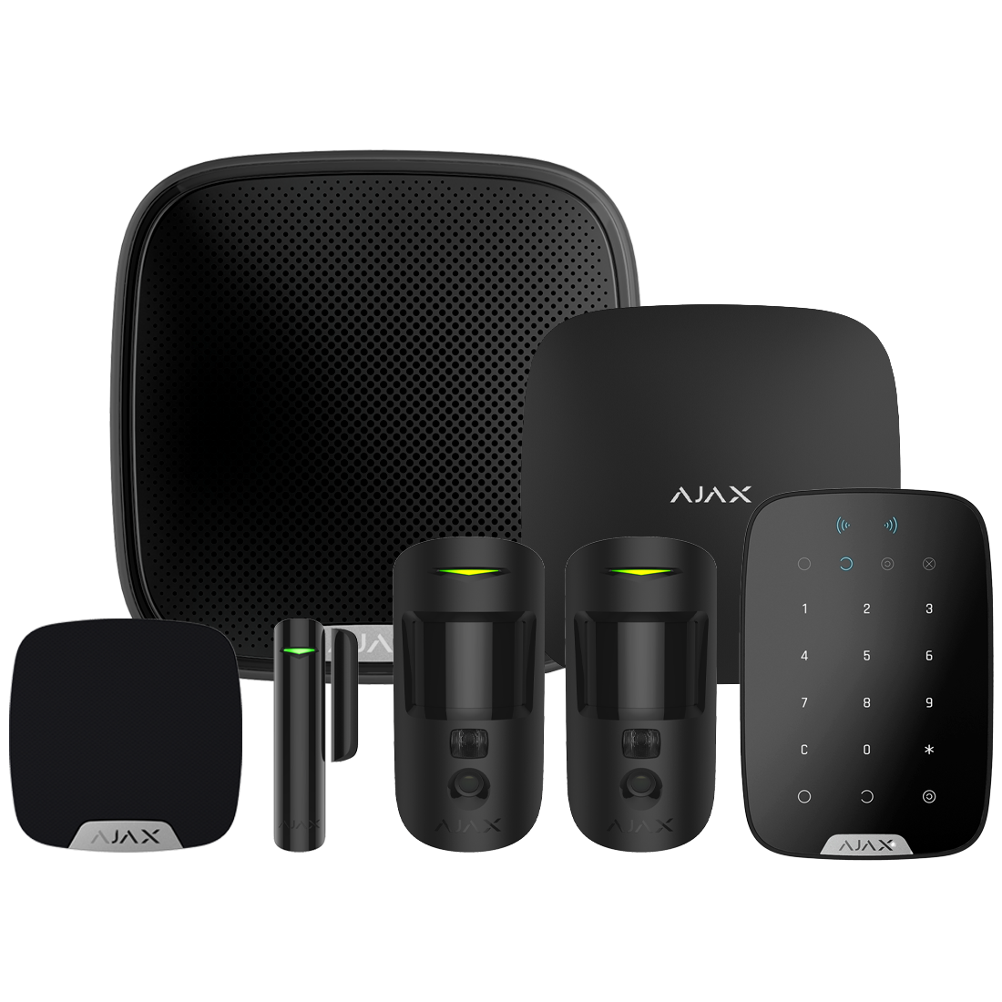 ajax 90778 superior wireless alarm kit 9 s black "nr" ajax 90778 superior wireless alarm kit 9 s black "nr"