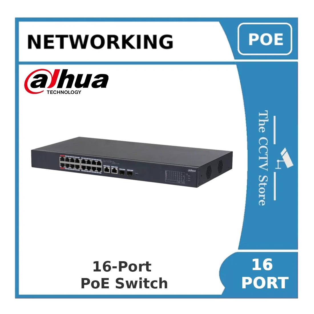 dahua dh cs4218 16et 135 16 port 10/100mbps cloud managed poe switch 135w dahua dh cs4218 16et 135 16 port 10/100mbps cloud managed poe switch 135w