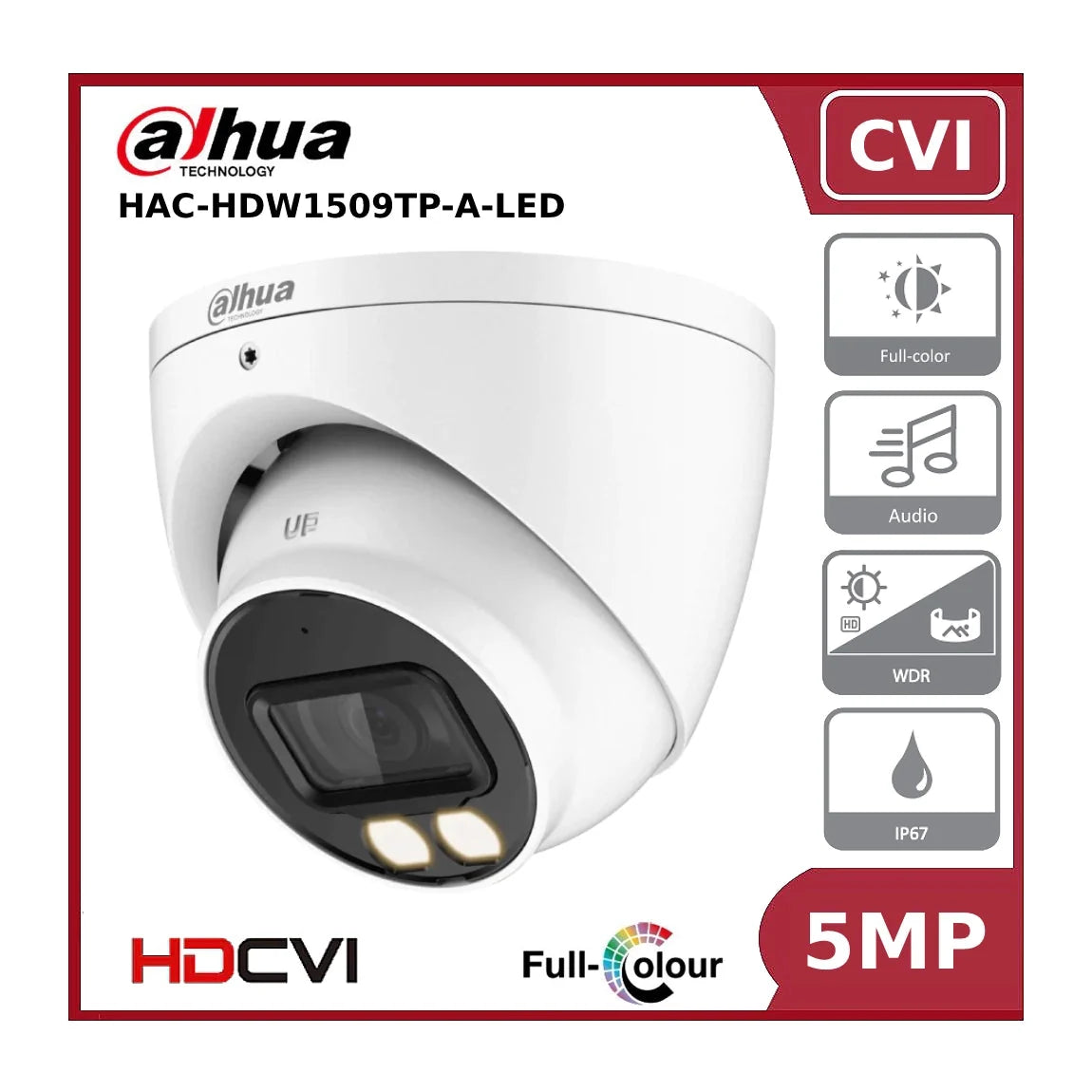 5mp dahua dh hac hdw1509tp a led 5mp full colour hdcvi eyeball camera eol 5mp dahua dh hac hdw1509tp a led 5mp full colour hdcvi eyeball camera eol