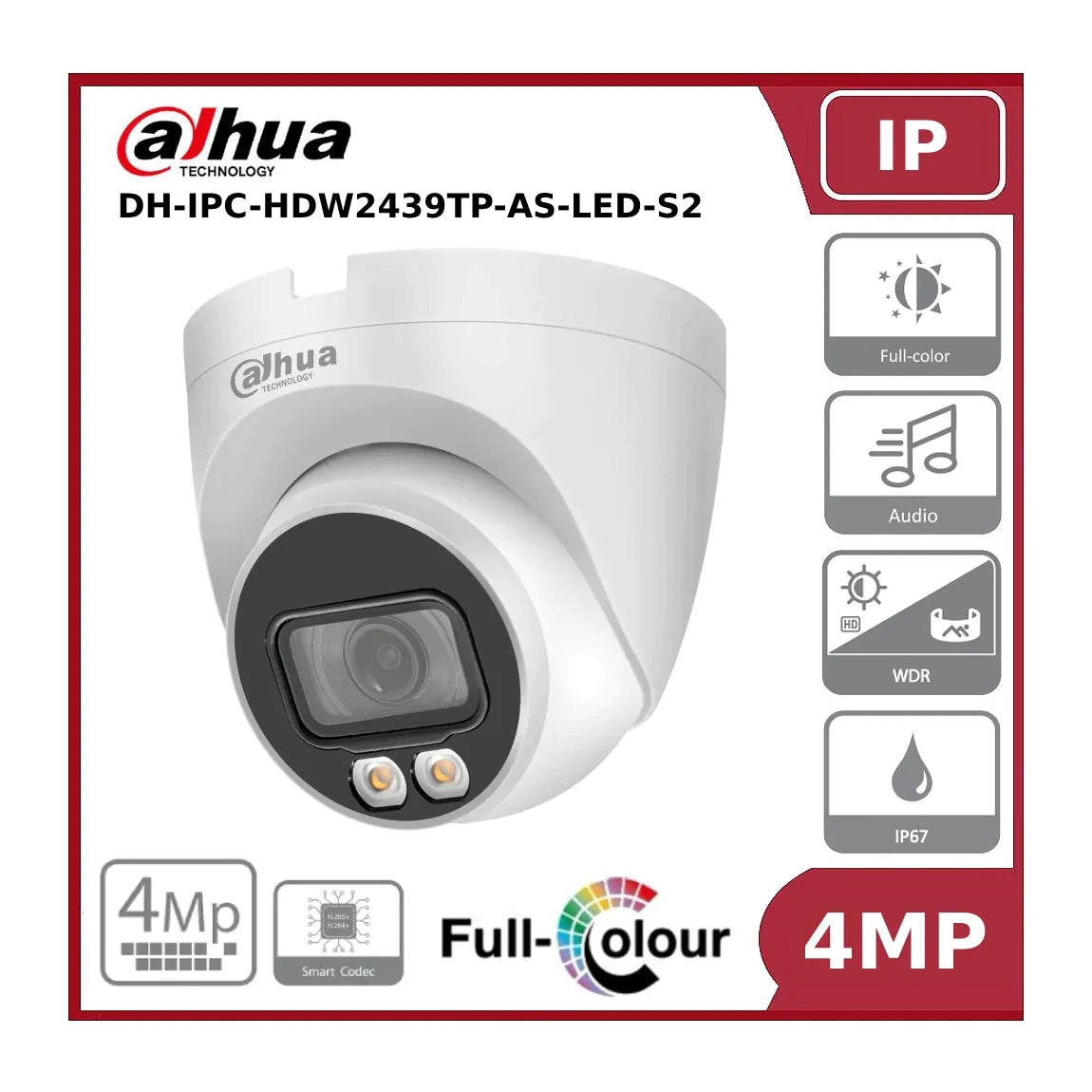 4mp dahua dh ipc hdw2439tp as led s2 4mp lite full colour fixed focal turret network camera 4mp dahua dh ipc hdw2439tp as led s2 4mp lite full colour fixed focal turret network camera