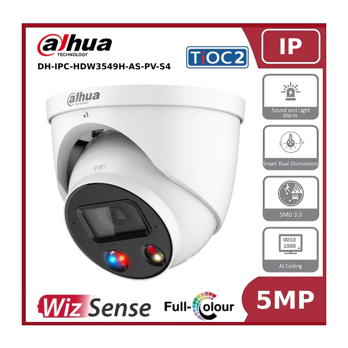 5mp dahua dh ipc hdw3549h as pv s3/s4 5mp tioc 2.0 fixed focal eyeball network camera 5mp dahua dh ipc hdw3549h as pv s3/s4 5mp tioc 2.0 fixed focal eyeball network camera