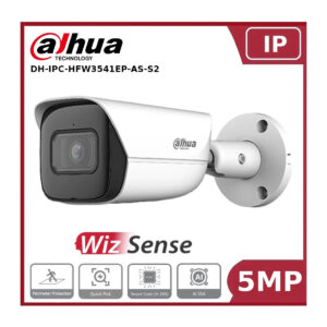 dahua dh ipc hfw3541ep as s2 5 mp ir fixed focal bullet wizsense network camera