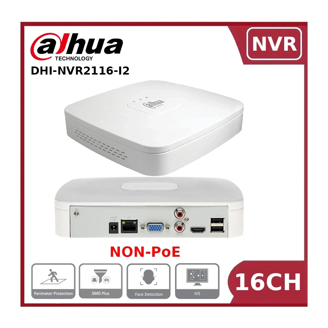 dahua dhi nvr2116 i2 16 channel non poe smart 1u wizsense network video recorder dahua dhi nvr2116 i2 16 channel non poe smart 1u wizsense network video recorder