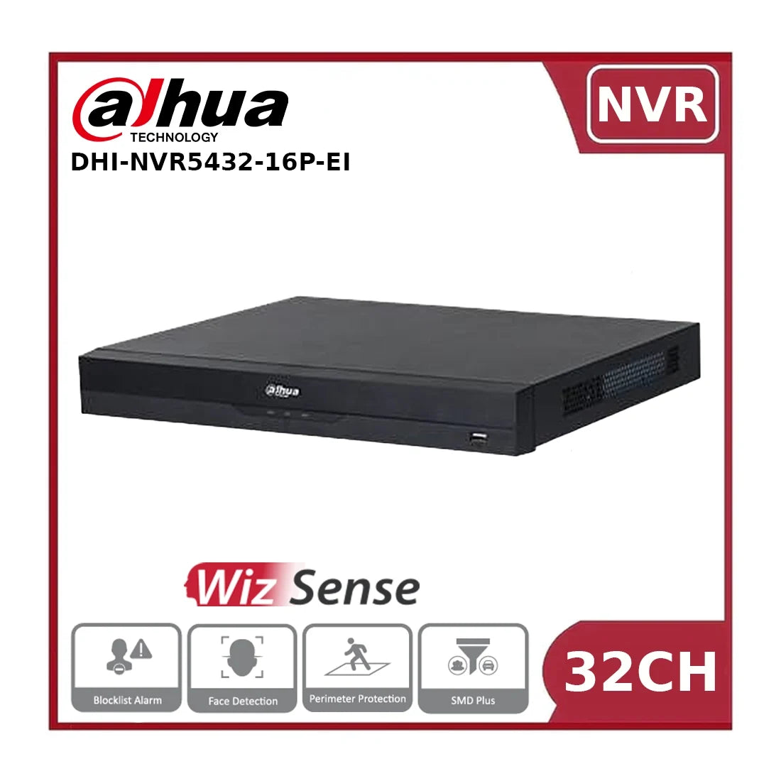 dahua nvr5432 16p ei 32 channel 16 poe ports wizsense ai network video recorder nr dahua nvr5432 16p ei 32 channel 16 poe ports wizsense ai network video recorder nr