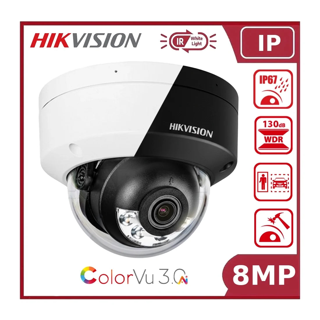 hikvision ds 2cd2187g3 lis2uy 8mp smart hybrid light colorvu 3.0 fixed mini dome ip camera hikvision ds 2cd2187g3 lis2uy 8mp smart hybrid light colorvu 3.0 fixed mini dome ip camera