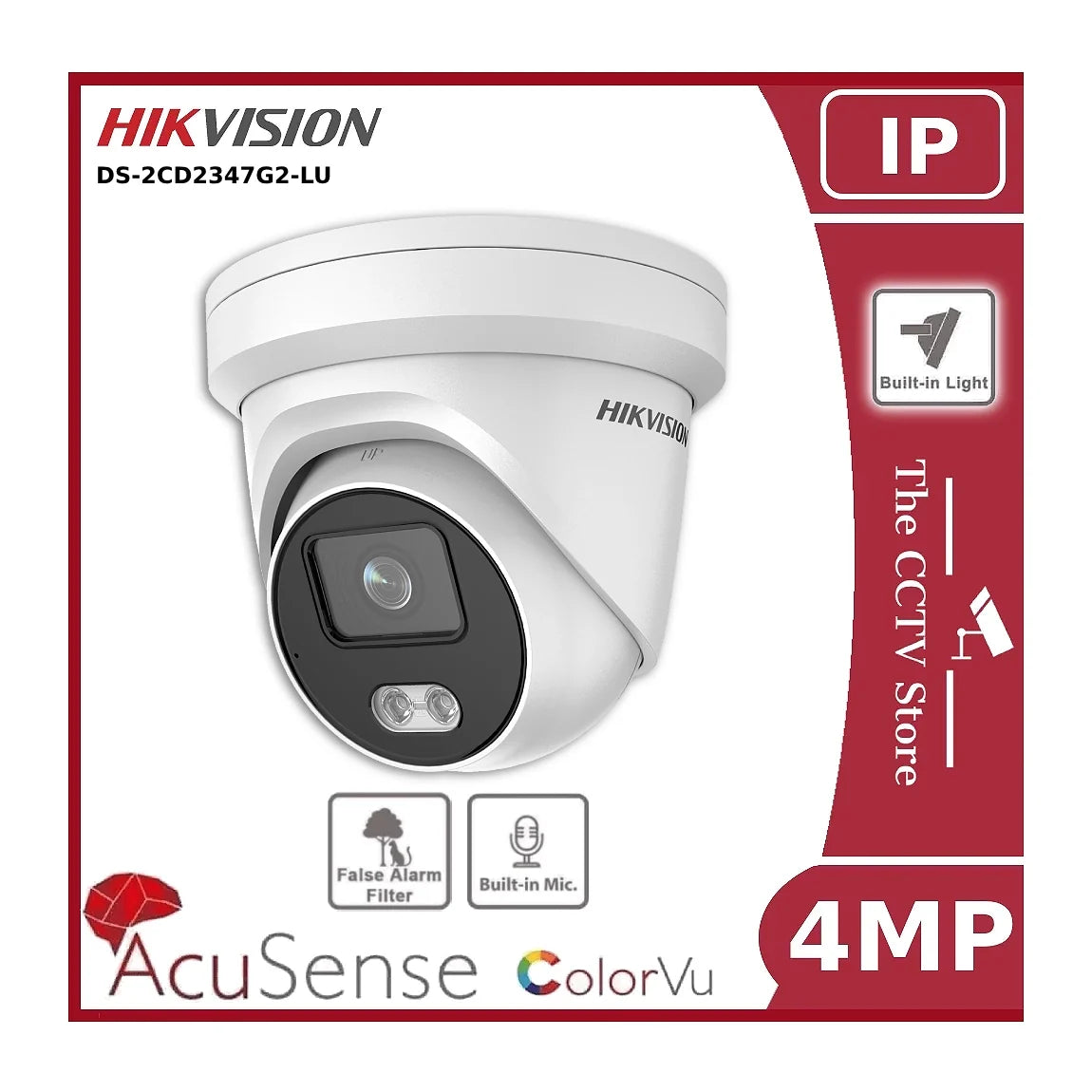 4mp hikvision ds 2cd2347g2 lu colorvu turret network camera with mic white eol 4mp hikvision ds 2cd2347g2 lu colorvu turret network camera with mic white eol