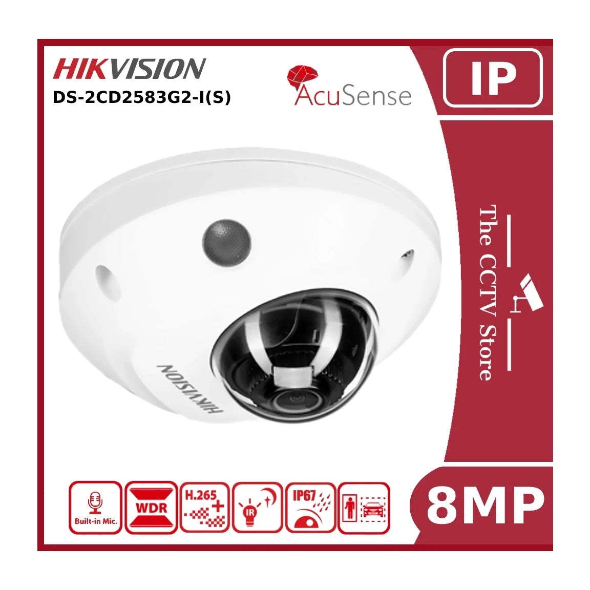 hikvision ds 2cd2583g2 i(s) 8mp acusense fixed mini dome network camera with built in mic hikvision ds 2cd2583g2 i(s) 8mp acusense fixed mini dome network camera with built in mic