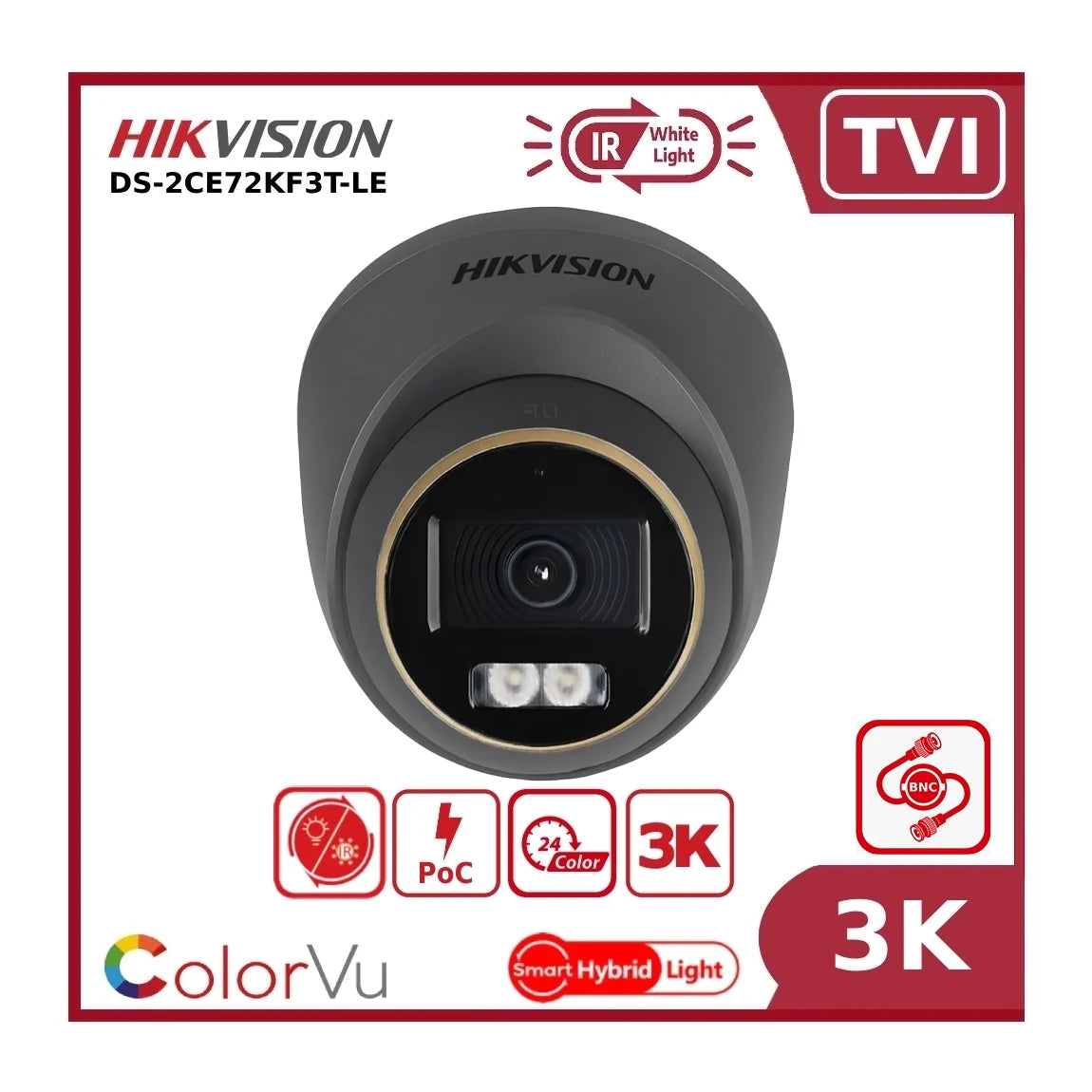 3k hikvision tvi ds 2ce72kf3t le 3k poc colorvu + ir dual light fixed turret tvi camera 3k hikvision tvi ds 2ce72kf3t le 3k poc colorvu + ir dual light fixed turret tvi camera