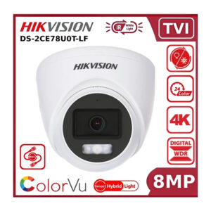 hikvision-8mp-ds-2ce78u0t-lf-smart-hybrid-light-colorvu-ir-fixed-lens-tvi-turret-camera-20m-white-light-40m-ir-white