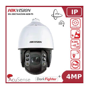 4mp hikvision ds 2de7a425iw aeb t5 7 inch 25x darkfighter ir speed dome ip ptz auto tracking"nr"