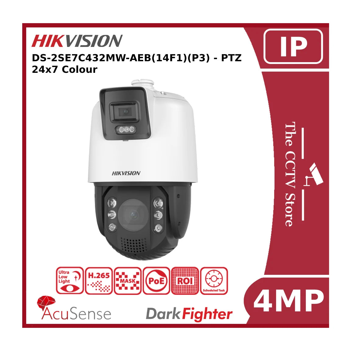hikvision ip ptz ds 2se7c432mw aeb(14f1)(p3) tandemvu 7 inch 4 mp 32x colorful & ir network speed dome camera"nr" hikvision ip ptz ds 2se7c432mw aeb(14f1)(p3) tandemvu 7 inch 4 mp 32x colorful & ir network speed dome camera"nr"