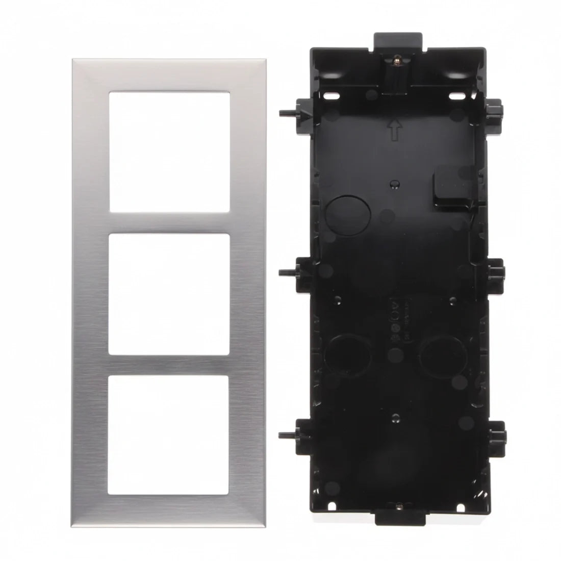 hikvision ds kd acf3/s modular 3 way flush mounting bracket stainless steel hikvision ds kd acf3/s modular 3 way flush mounting bracket stainless steel