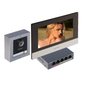 hikvision-ds-kis602-ip-vodeo-intercom-kit-with-screen-intercom-and-poe-switch