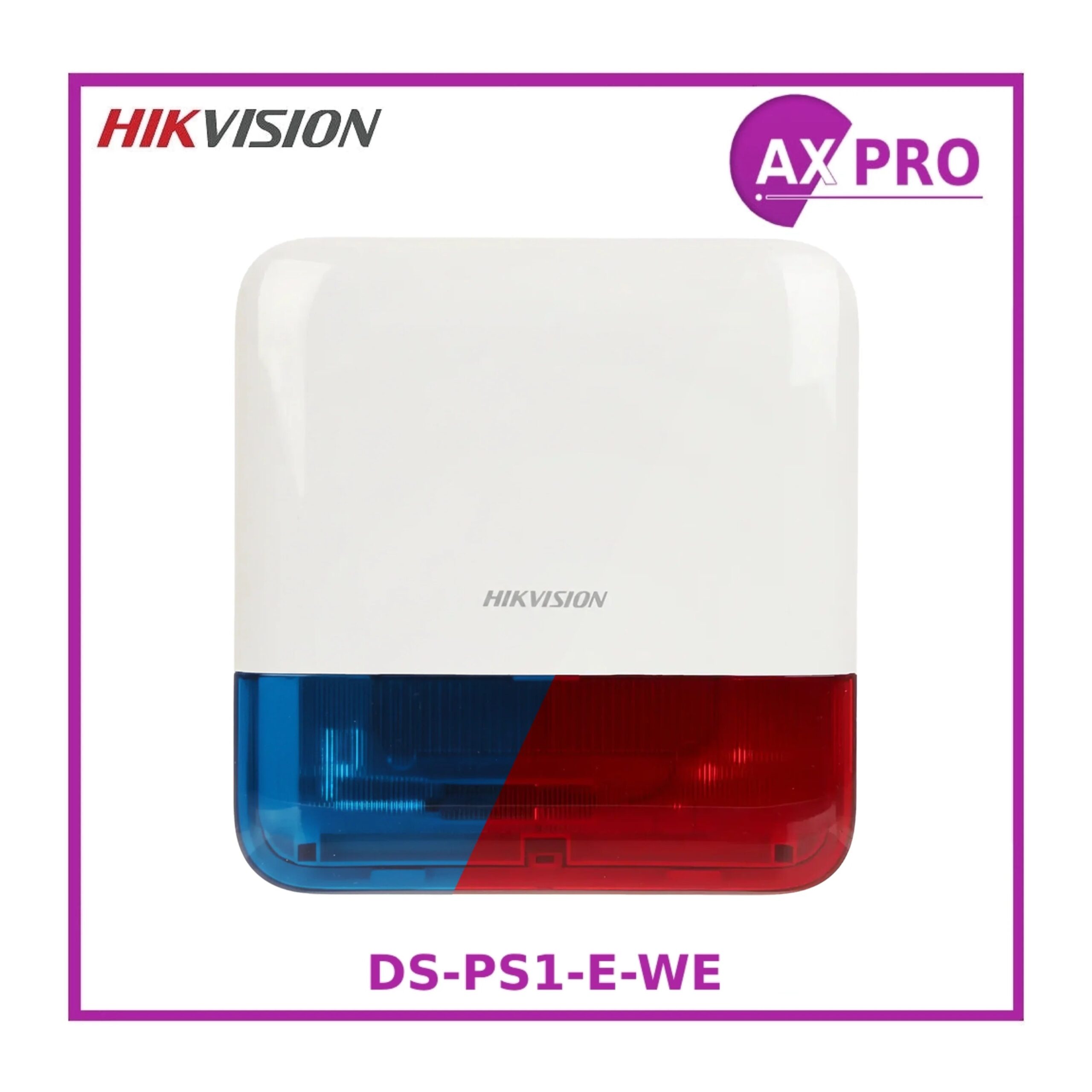 hikvision ax pro wireless external sounder ds ps1 e we blue / red hikvision ax pro wireless external sounder ds ps1 e we blue / red