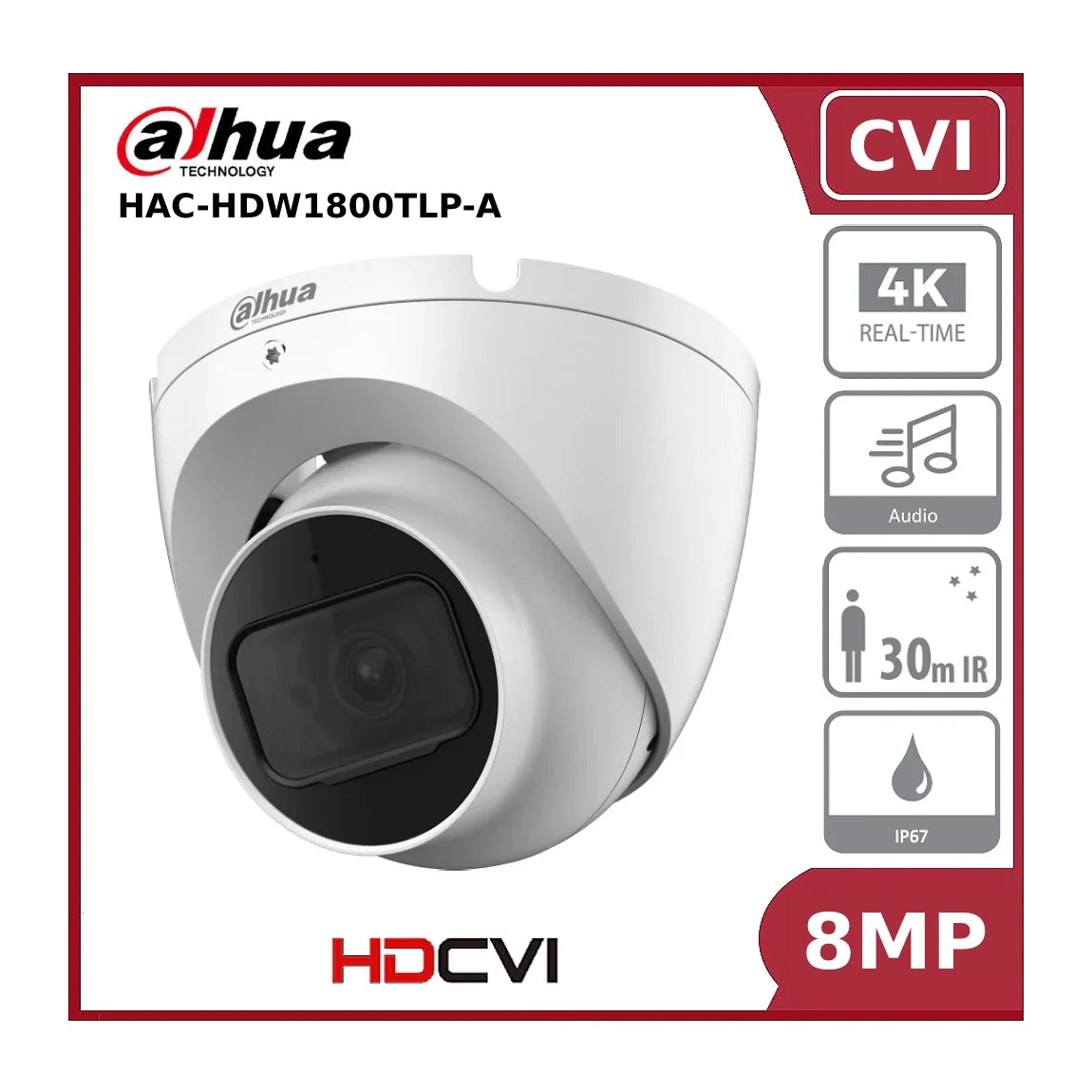 dahua dh hac hdw1800tlp a 8mp 4k ir hdcvi lite series fixed lens, hdoc turret camera offer dahua dh hac hdw1800tlp a 8mp 4k ir hdcvi lite series fixed lens, hdoc turret camera offer