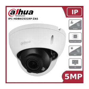 dahua ipc hdbw2531rp zas 5mp lite ir vari focal dome network camera"nr"