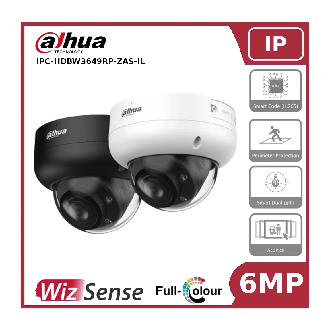 dahua dh ipc hdbw3649rp zas il 6mp smart dual light vari focal dome wizsense network camera "nr" dahua dh ipc hdbw3649rp zas il 6mp smart dual light vari focal dome wizsense network camera "nr"