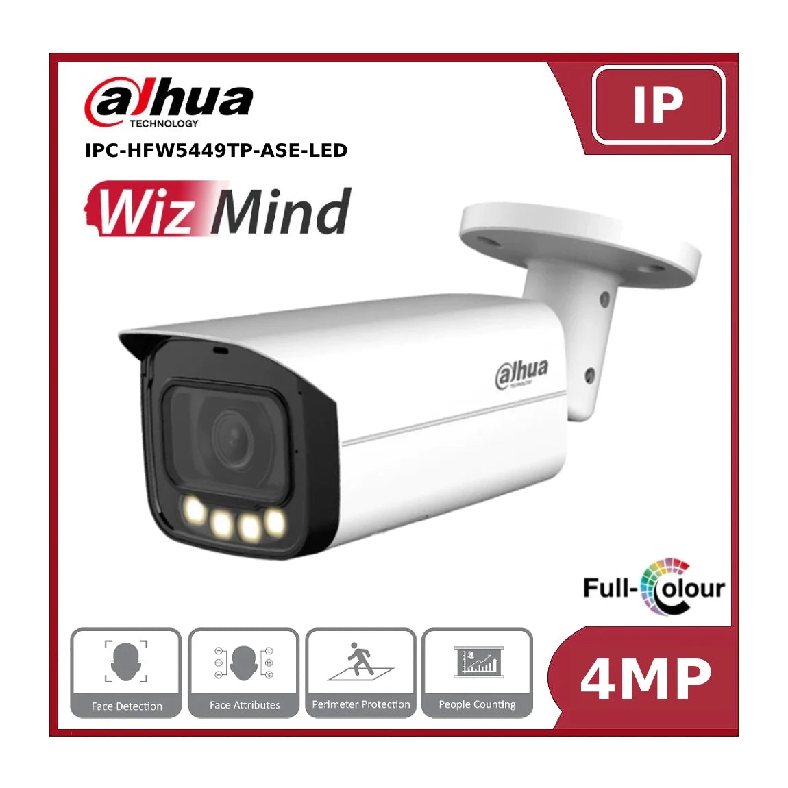 dahua ipc hfw5449tp ase led 4mp wizmind ai series full colour ip bullet camera white "eol" dahua ipc hfw5449tp ase led 4mp wizmind ai series full colour ip bullet camera white "eol"