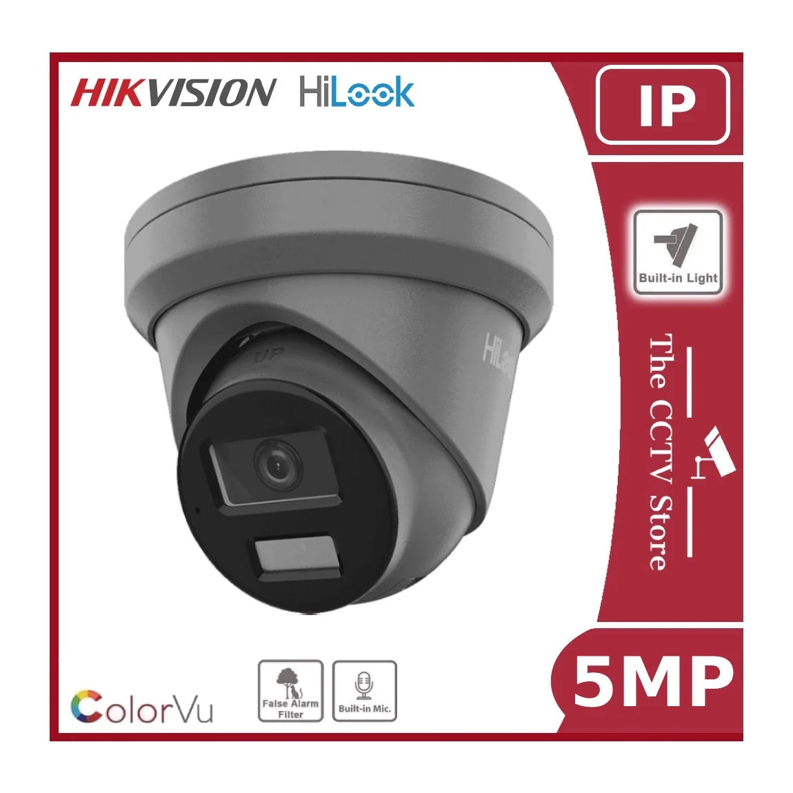 hilook ipc t259h mu 5mp 24hr colourvu turret camera with mic grey offer hilook ipc t259h mu 5mp 24hr colourvu turret camera with mic grey offer