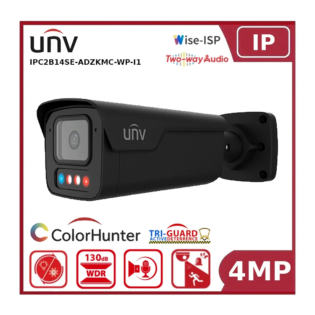 uniview ipc2b14se adzkmc wp i1 4mp ip camera, varifocal, owlview, tri guard 3.0, ai, two way talk "nr" uniview ipc2b14se adzkmc wp i1 4mp ip camera, varifocal, owlview, tri guard 3.0, ai, two way talk "nr"