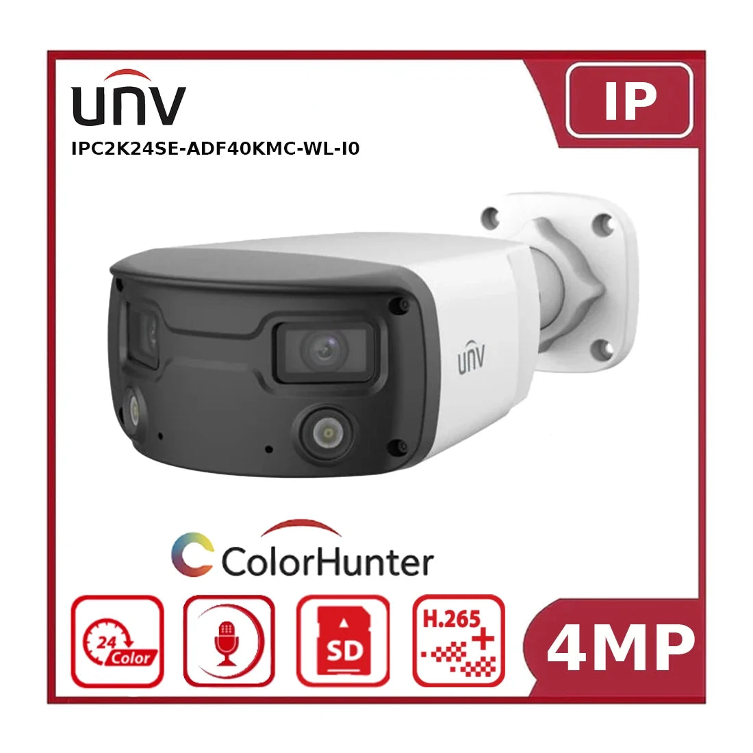 uniview ipc2k24se adf40kmc wl i0 4mp colorhunter wide angle fixed bullet network camera uniview ipc2k24se adf40kmc wl i0 4mp colorhunter wide angle fixed bullet network camera