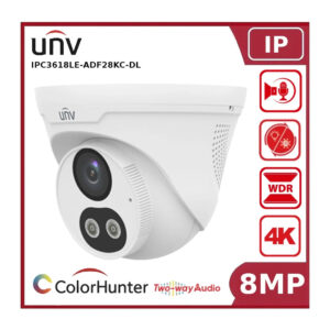 uniview-ipc3618le-adf28kc-dl-8-mp-colorhunter-dual-light-turret-ip-camera