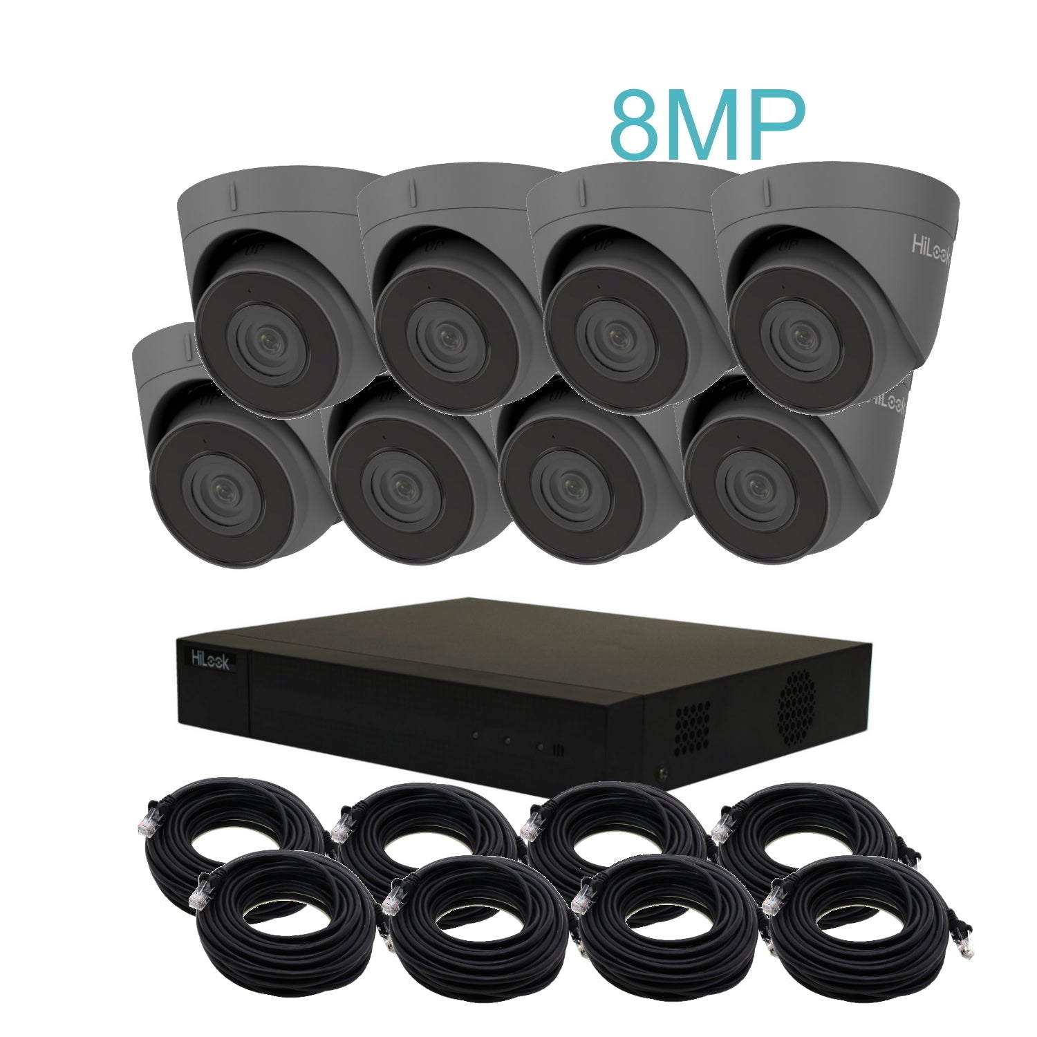 8mp 4k hilook ip poe cctv kit with 8 cameras, 4tb hdd & ready made cables 8mp 4k hilook ip poe cctv kit with 8 cameras, 4tb hdd & ready made cables