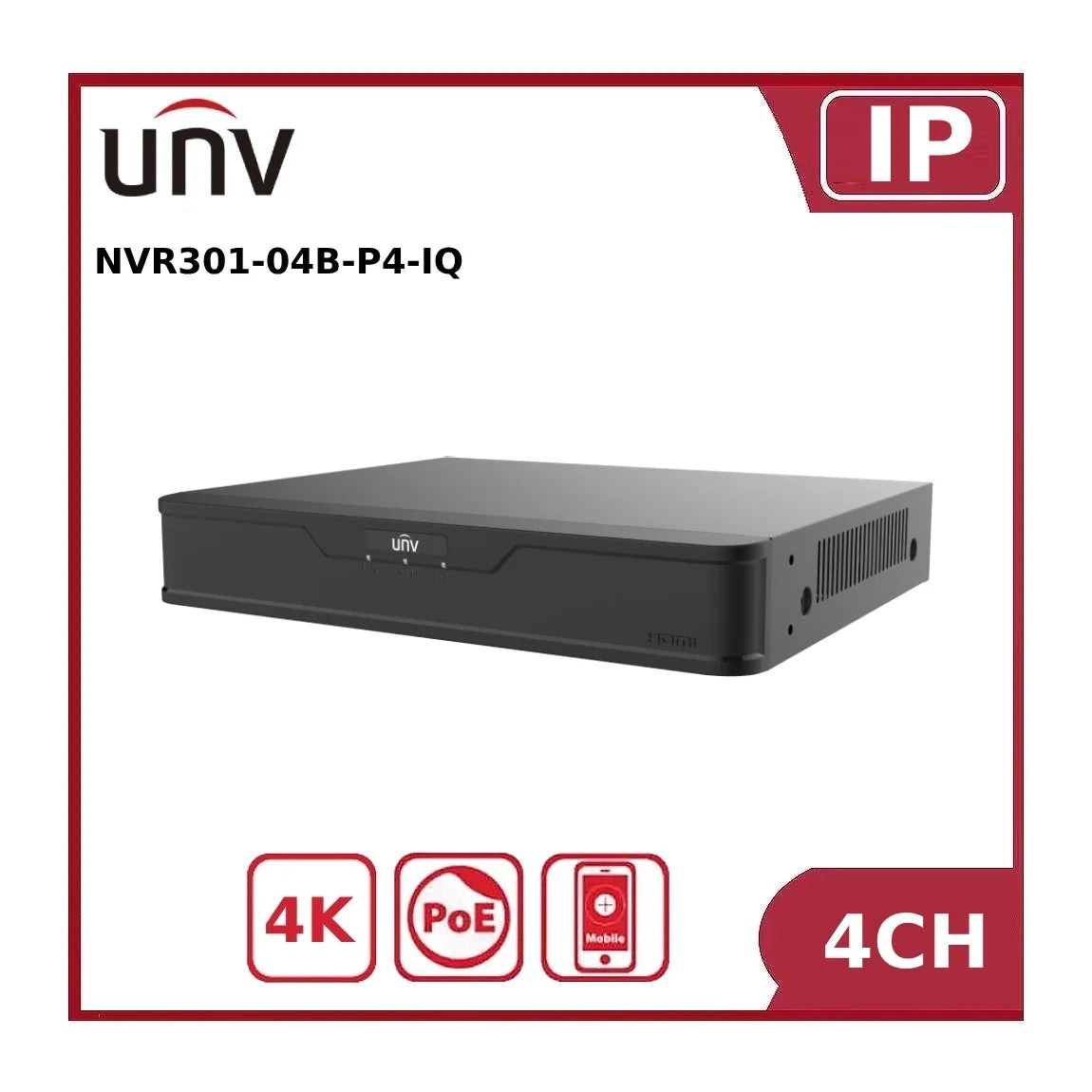 uniview 12mp nvr301 04b p4 iq 4 channel ai network video recorder poe nvr uniview 12mp nvr301 04b p4 iq 4 channel ai network video recorder poe nvr