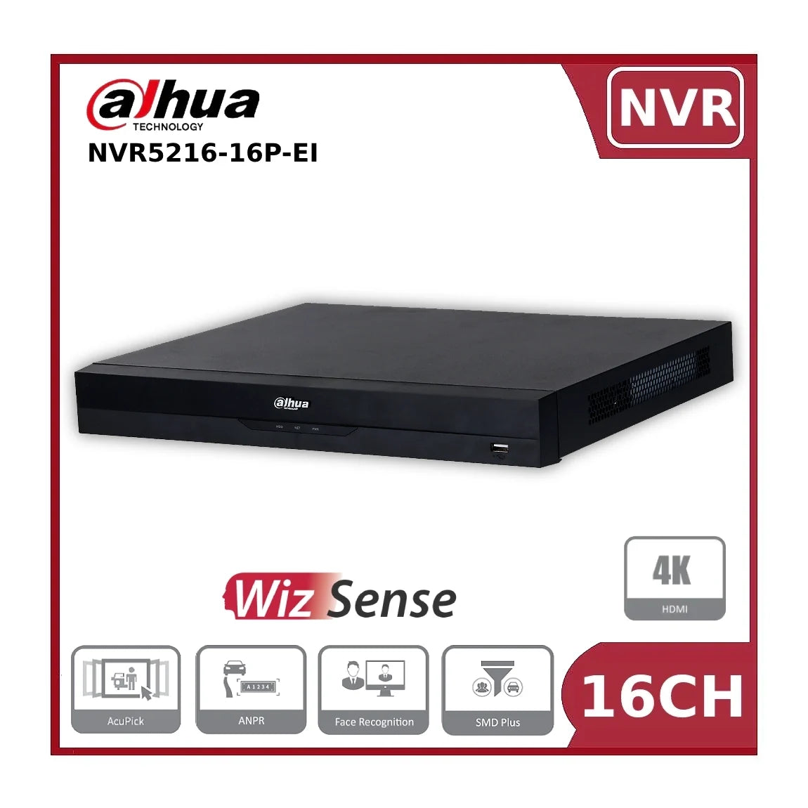 dahua dhi nvr5216 16p ei 16 channel nvr 16ch 2hdds 16poe 4k wizsense network video recorder dahua dhi nvr5216 16p ei 16 channel nvr 16ch 2hdds 16poe 4k wizsense network video recorder