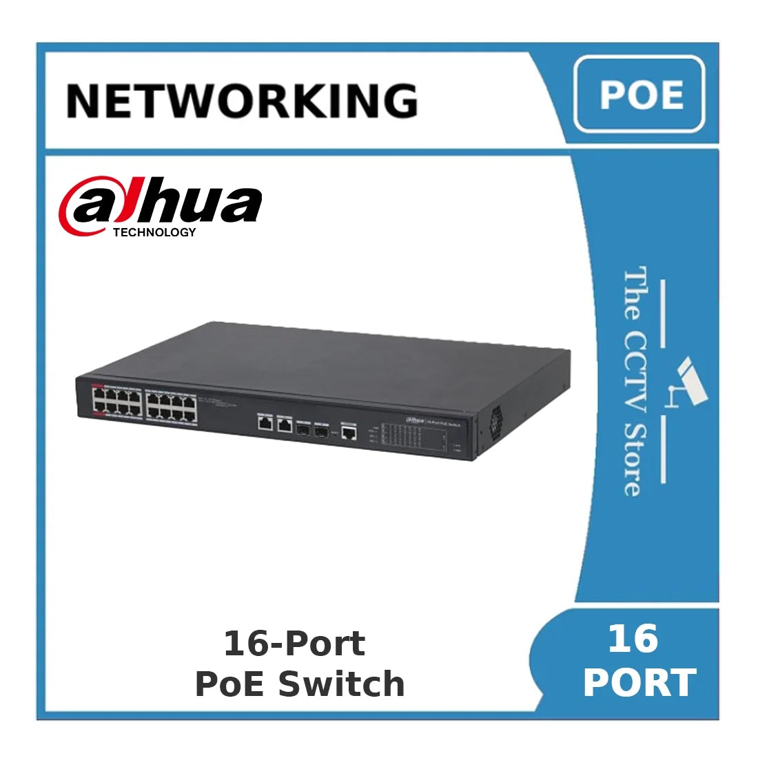 dahua pfs4218 16et 240 (v3) desktop, 16 port managed 2 layer poe switch, 16 × rj45 10 100m, 240w dahua pfs4218 16et 240 (v3) desktop, 16 port managed 2 layer poe switch, 16 × rj45 10 100m, 240w