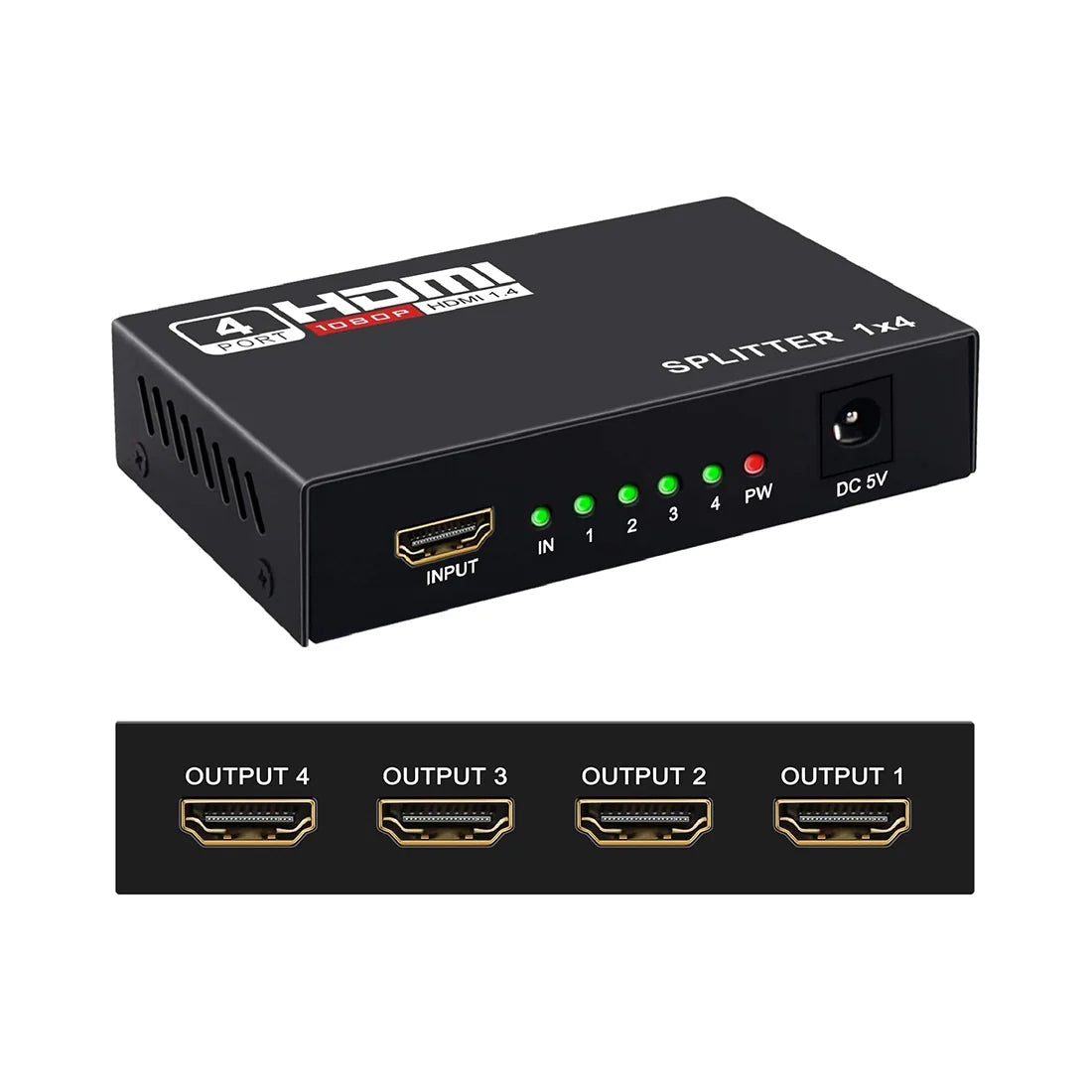 hdmi splitter 1x4 (1 in 4 out) for player, monitor & projector hdmi splitter 1x4 (1 in 4 out) for player, monitor & projector