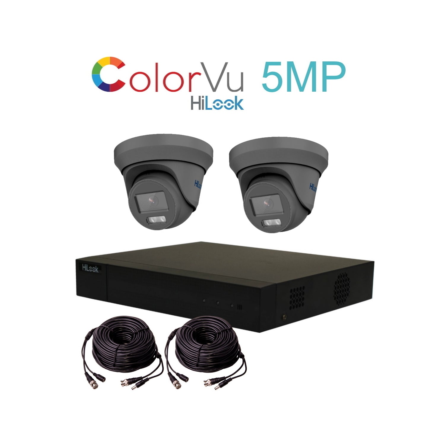 5mp hilook colorvu tvi cctv kit with 2 cameras, 1tb hdd & ready made cables 5mp hilook colorvu tvi cctv kit with 2 cameras, 1tb hdd & ready made cables