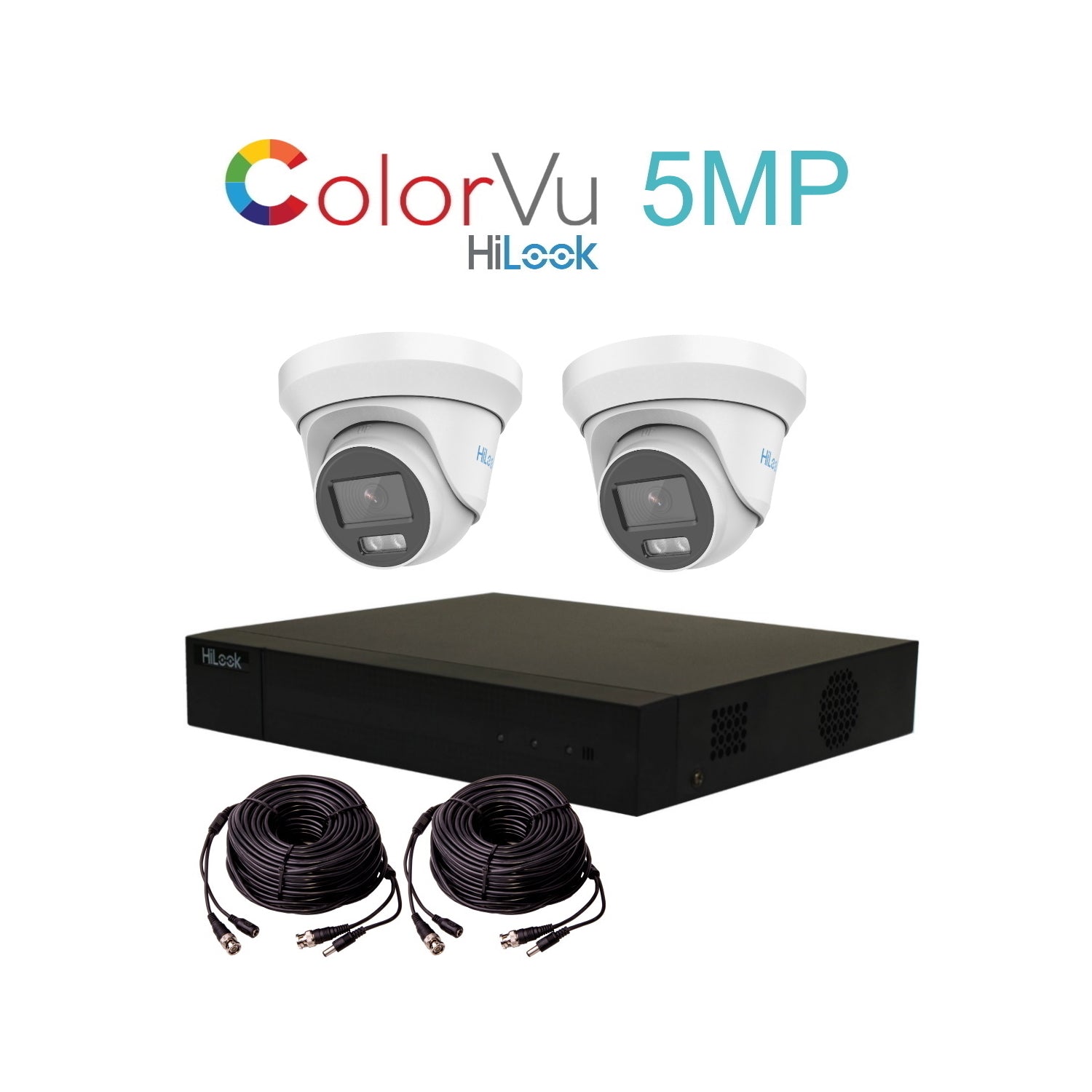 5mp hilook colorvu tvi cctv kit with 2 cameras, 1tb hdd & ready made cables 5mp hilook colorvu tvi cctv kit with 2 cameras, 1tb hdd & ready made cables