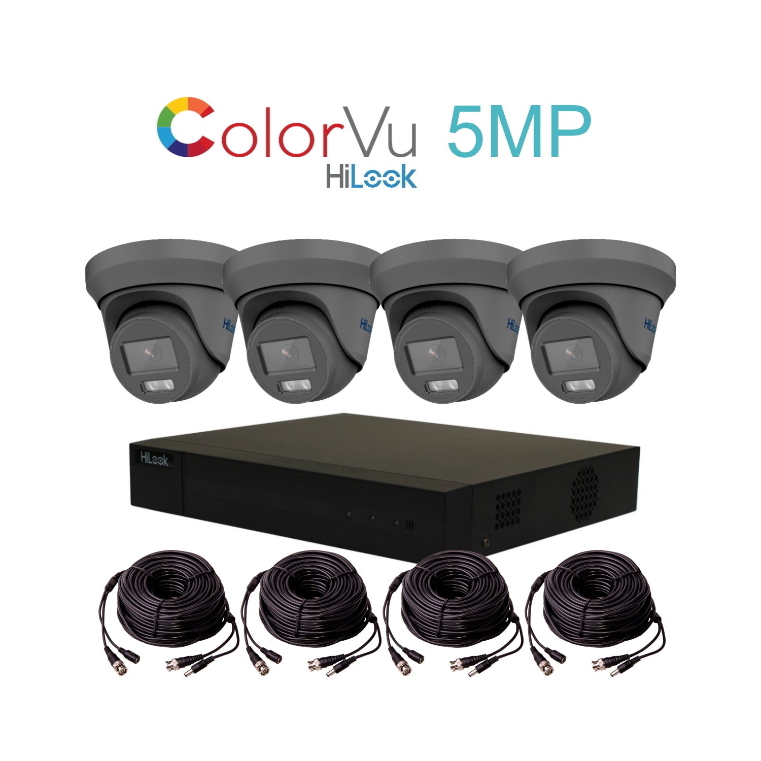 5mp hilook colorvu tvi cctv kit with 4 cameras, 2tb hdd & ready made cables 5mp hilook colorvu tvi cctv kit with 4 cameras, 2tb hdd & ready made cables